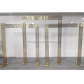 Tianhou C-039 Golden Stainless Steel Wedding Backdrop Stand with Design for Stage Decoration
