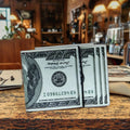 Handmade Vintage Customized Pattern Elastic Band Closure Card Holder Wallet Durable RFID Protection for Credit Cards Coins
