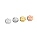 925 Sterling Silver Spacers Bead Accessories DIY Cut Round Bead for Jewelry Making Supplies