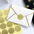 160pcs Per Pack Round Blank Golden Sealing Sticker for Handmade Products Package Label