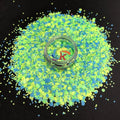 Hot Sale Polyester Confetti Neon Glitter Wholesale Fluorescent Chunky Mixed Glitter for Crafts Christmas Decorations