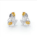 C8111 Abiding Jewelry New Arrival Butterfly Natural Citrine Sterling Wholesale Lot Good Earrings