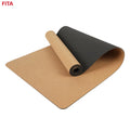 FITA OEM 5 mm Thickness Line Premium Printed Gym Fitness 5mm ECO Friendly Organic Custom LOGO SET Non Slip Cork TPE Yoga Mat