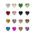 Clothes Accessory Glass Drill Heart Gemstone Diy Wedding Dress Handmade Stainless Steel Claw Setting Sew CZ Crystal Rhinestones