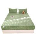 Factory Warm Jacquard Fleece Bed Sheets Winter Breathable Coral Fitted Sheet Soft Bed Mattress Protector Cover