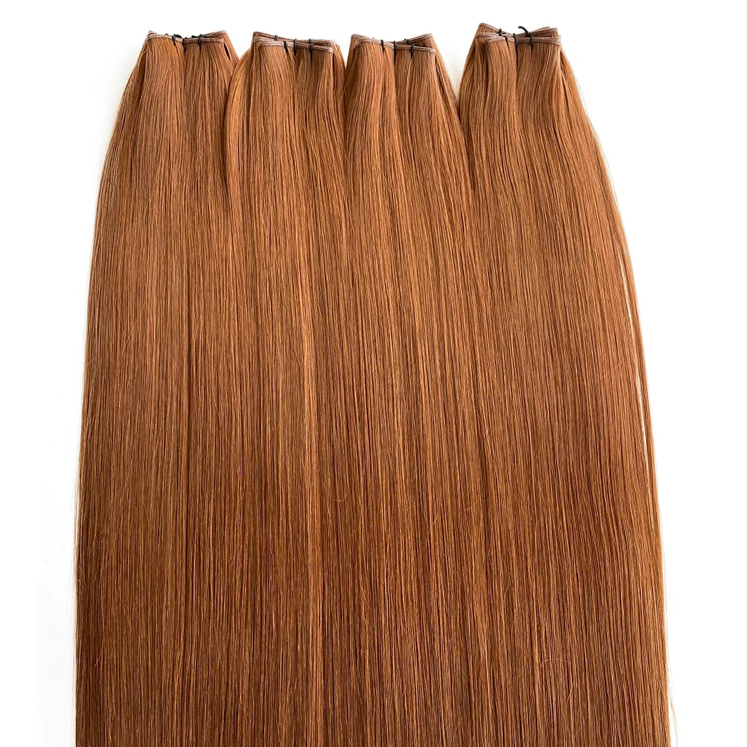 Chinese Cuticle Aligned Human Hair Balayage Color Double Drawn Genius Weft #30 Hair Extensions