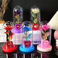 2025 Hot Selling Mother's Day Presents Luxury Galaxy Roses Glass Dome for Her
