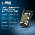 TX800 Printhead for Inkjet Printer Compatible with Eco Solvent UV Water Based Ink Printing