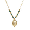 High Quality Gold Plated Stainless Steel Beads Charm Round Eye Pendant Clavicle Chain Necklaces for Women