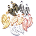 YuenZ 100pcs/bag 6 Colors Small Leaves Charms Necklace Pendant Bracelet Jewelry Making Handmade Crafts Diy Supplies 14*6mm Q383