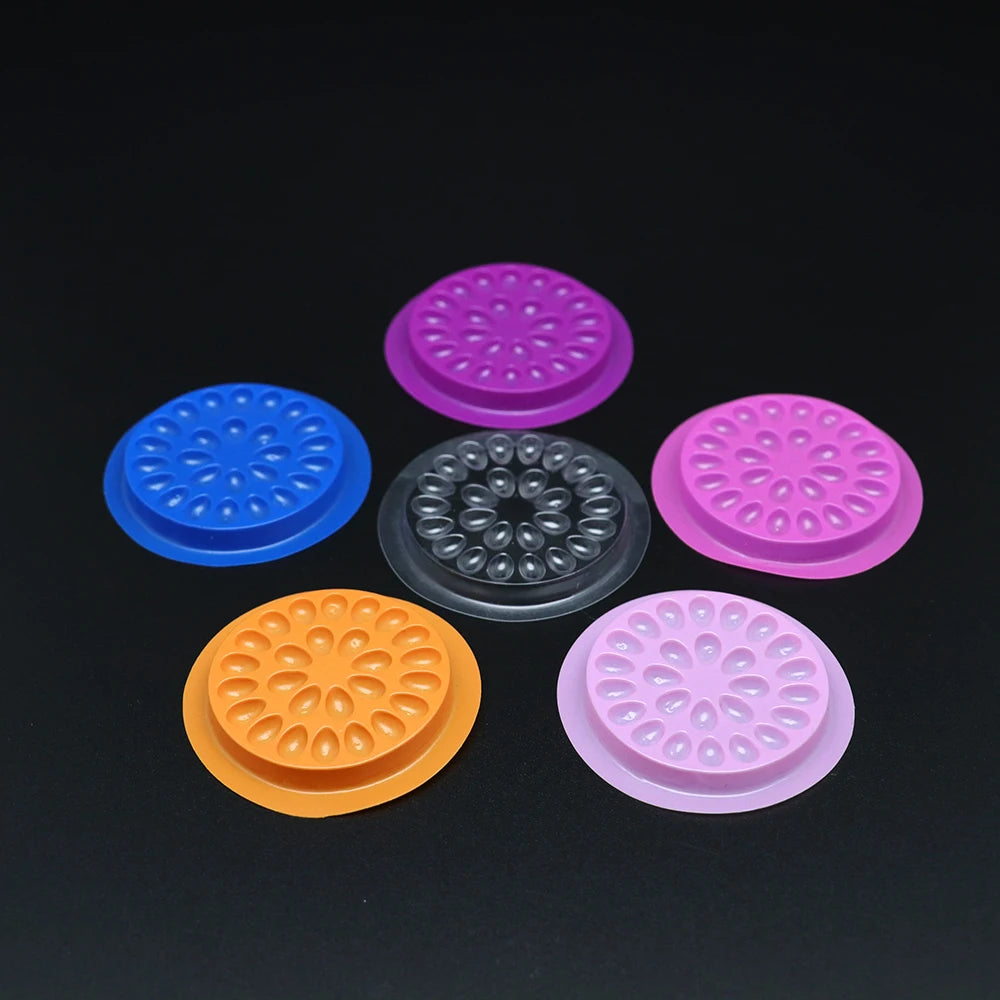 Wholesale Multicolor Plastic Bracket Glue Tray Eyelash Glue Holder Glue Tray with Transparent Base for Eyelash Extens