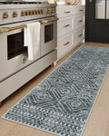 Modern Classic Design 2'x6' Anti-Slide Soft Velvet Runner Rug Machine Made Washable Kitchen Entryway Carpet for Bedside Holiday
