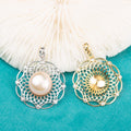 Pe010794 DIY 9-12mm Natural Freshwater Pearl Pendant Accessory 925 Sterling Silver Dream Catcher Jewelry Necklace for Women