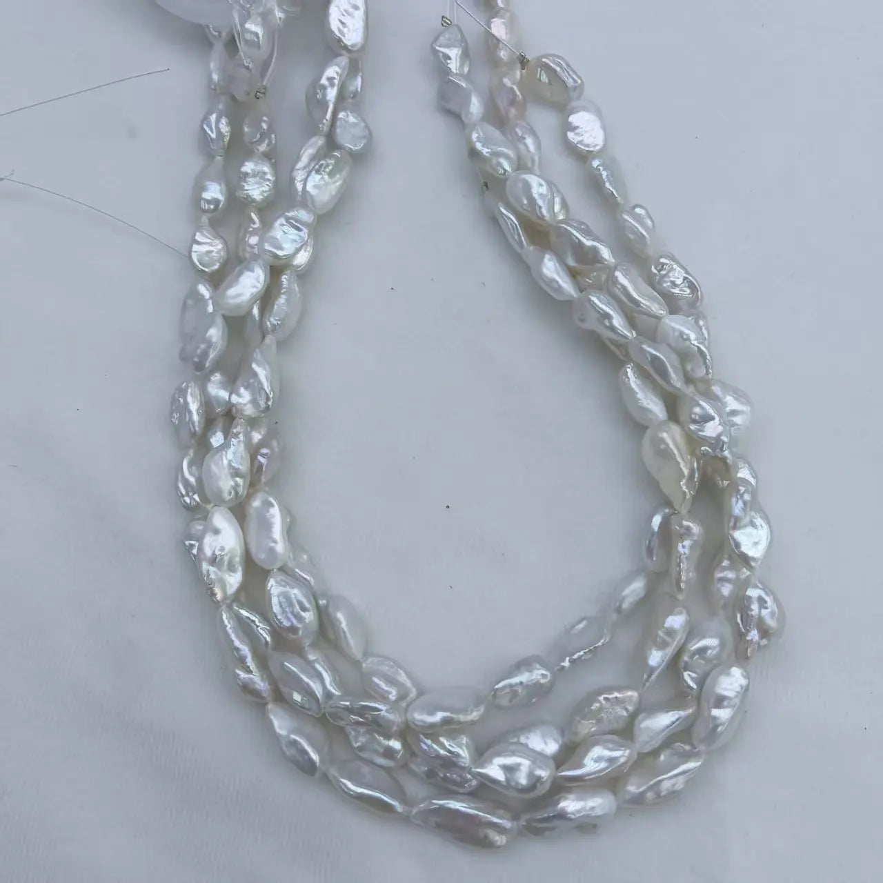 38 cm AAAA Nature Freshwater Pearl StrandBIWA Baroque Wholesale Jewelry Findings Accessoriespearl Length 8x14-16 mm