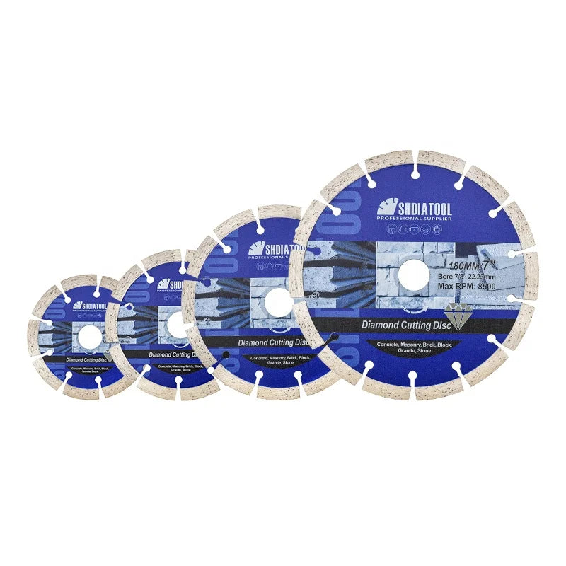 4.5-7in Diamond Segment Saw Blade Tile Cutter Angle Grinder Concrete Marble Cutting Disc Cutting Blade for Brick Granite Stone