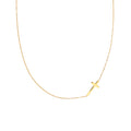 Chris April in Stock 316L Stainless Steel PVD Plated Simple Cross Choker