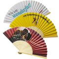 Customized Paper Handheld Fan Wedding Silk Fan Folding Bamboo Hand Fan for Promotion