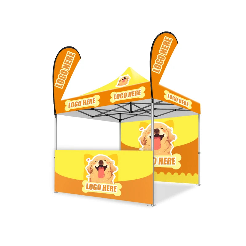 GREENTENT Custom Printed Logo Water-resistant Large Space Tent Professional Outdoor Ultralight Commercial Tent With Awning MegaBDM
