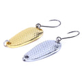 Wholesale SP257/SP258/SP259 2.5g 3.5g 5g Golden Silver Color Metal Spinner Baits Spoon Fishing Lures with Single Hook