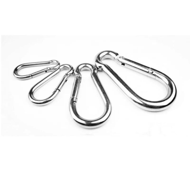 Stainless Steel 304 316 Connecting Lifting 10mm 8mm Karabiner Snap Hook Link Oval Carabiner Hook