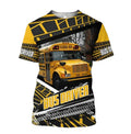 Personalized Custom Truck Graphic Knitted Formal T-Shirt Men Full Print Summer Tops O-neck Stylish Trucker Regular Fit