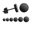 Round Stud Earring for Women Men Stainless Steel Cartilage Tragus Helix Stud Piercing Jewelry Punk Gothic Fashion Ear Jewelry