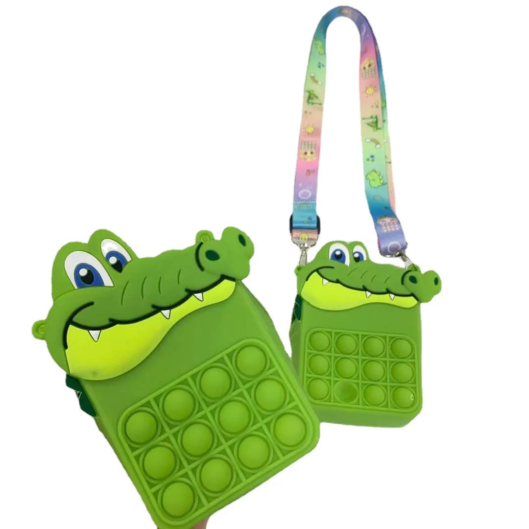 New Fresh and New Cartoon Dinosaur Silicone Change Purse