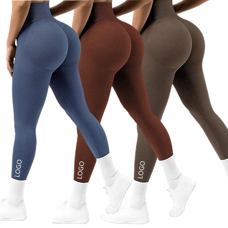 Seamless Leggings Soft Fabric Tight Yoga Pants Butt Lifting High Waisted for Women Seamless Scrunch Legging
