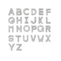 Custom 18mm Bead Logo A-Z Initial Alphabet with Crystal Greek Letter Unisex Metal Words for Collar Jewelry Main Material Alloy
