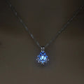 Fashion Luminous Glowing Lotus Flower Shaped Pendant Necklace for Women