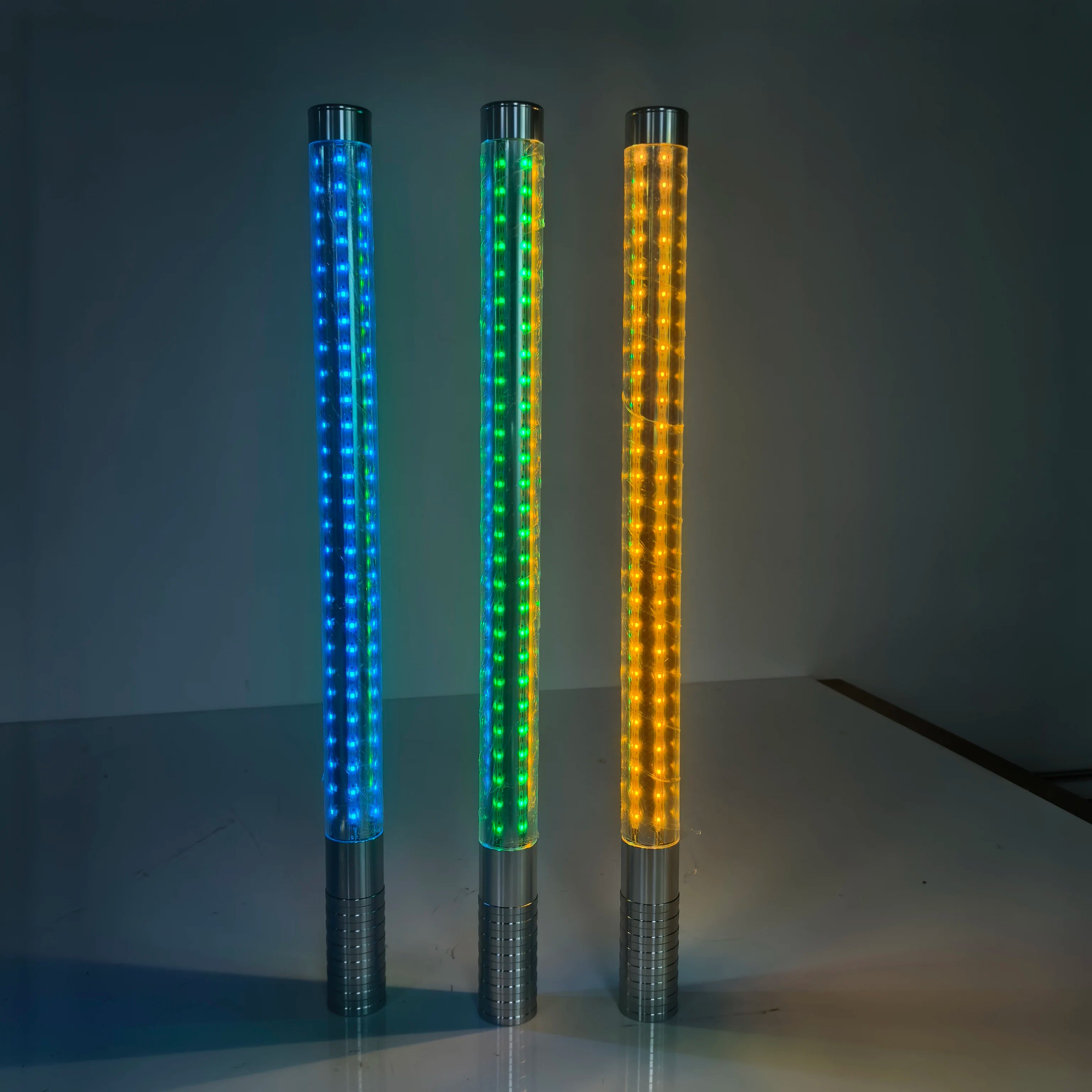 60CM Long Plastic LED Flashing Sticks Bottle Service Sparklers Dance Strobe Baton Presenter Glorifier for Birthday Party