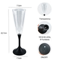 Custom Printing Logo LED Light up 7 Oz Plastic Acrylic Reusable Party for Glasses Black Stem OEM Brand Guangdong