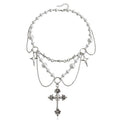 Popular Silver Pendant Necklace Girl Jewelry Cross Necklace Chain Fashion Necklace for Women