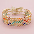 Go2boho Colorful Mixed Seed Bead Gold Plated Bead Bracelets for Women Boho Summer Beach Lucky Fashion Jewelry Accessories