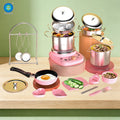 Children's Metal Kitchen Toys for Cook Real Cooking Play Learning Cooking Toy Kitchen Set for Kids Other Pretend Play