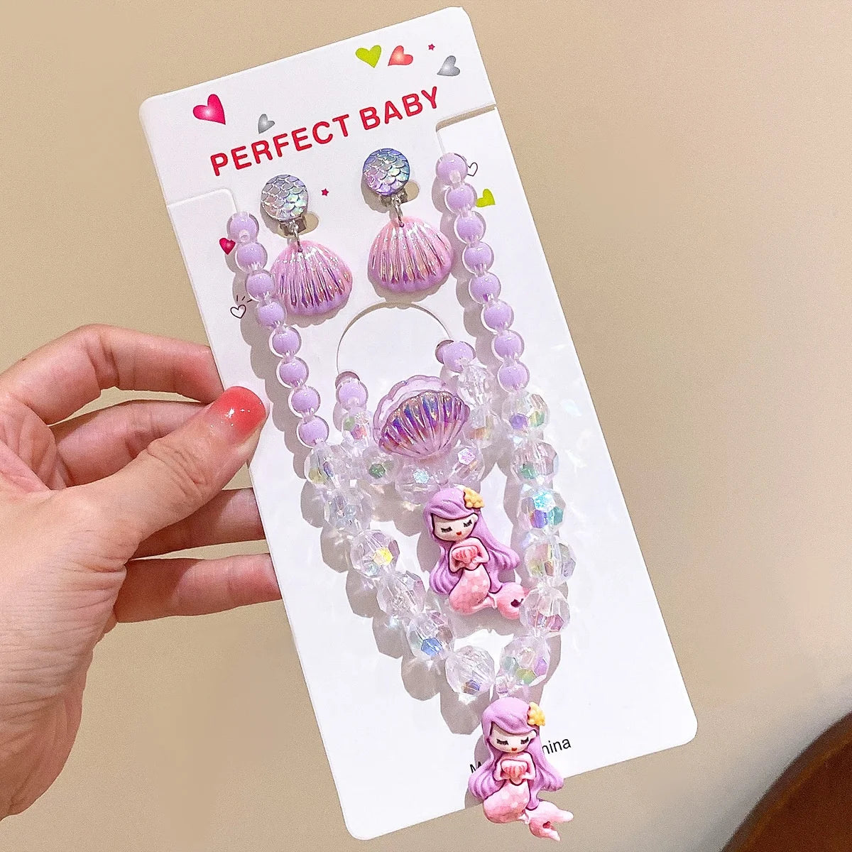 Hot Sell New Design Kids Necklace Earring Set Cute Jewelry Set