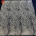 Stunning Foam Glitter Sequin Design White Bridal Mesh Fabric Glued Print Sparkle Crystal Beads Tulle Fabric for Evening Dress