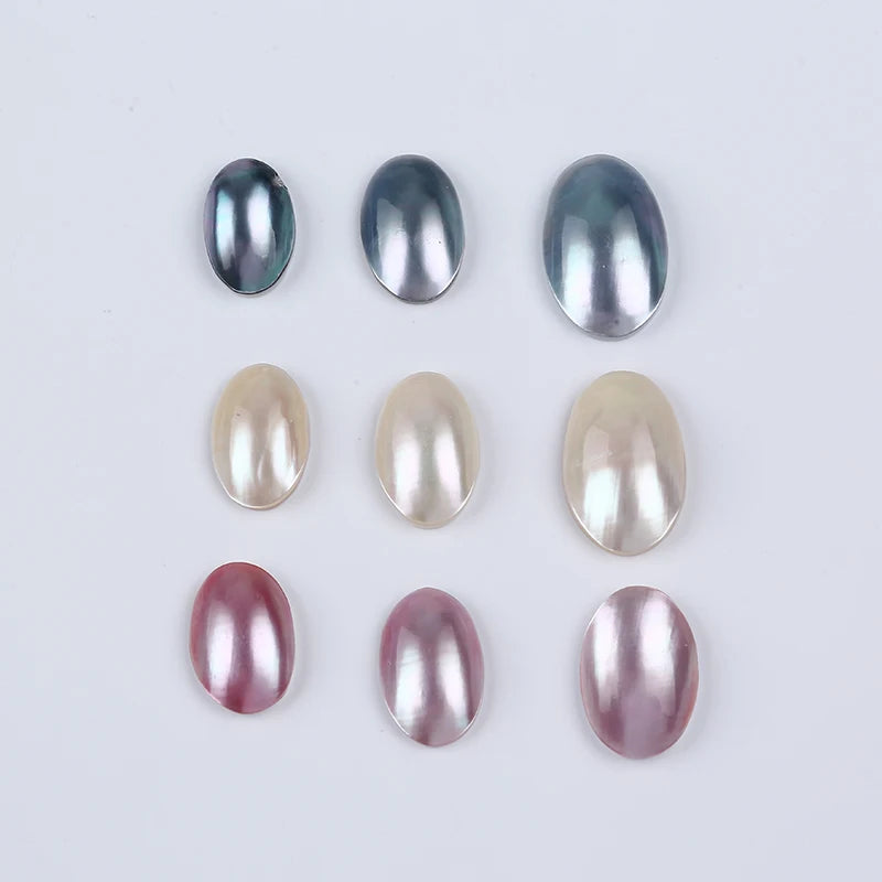 Zhuji Hot Sale a Natural Pink Blue White Seawater Mabe Pearl Heart Shape Pearl
