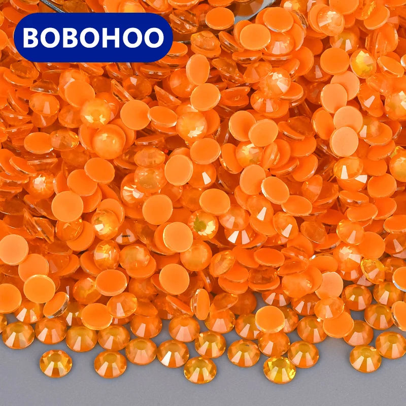 BOBOHOO Wholesale High Quality Mocha Opal Series Crystal Glass Non Hotfix Flatback Rhinestones for Clothes Garments Weddings MegaBDM
