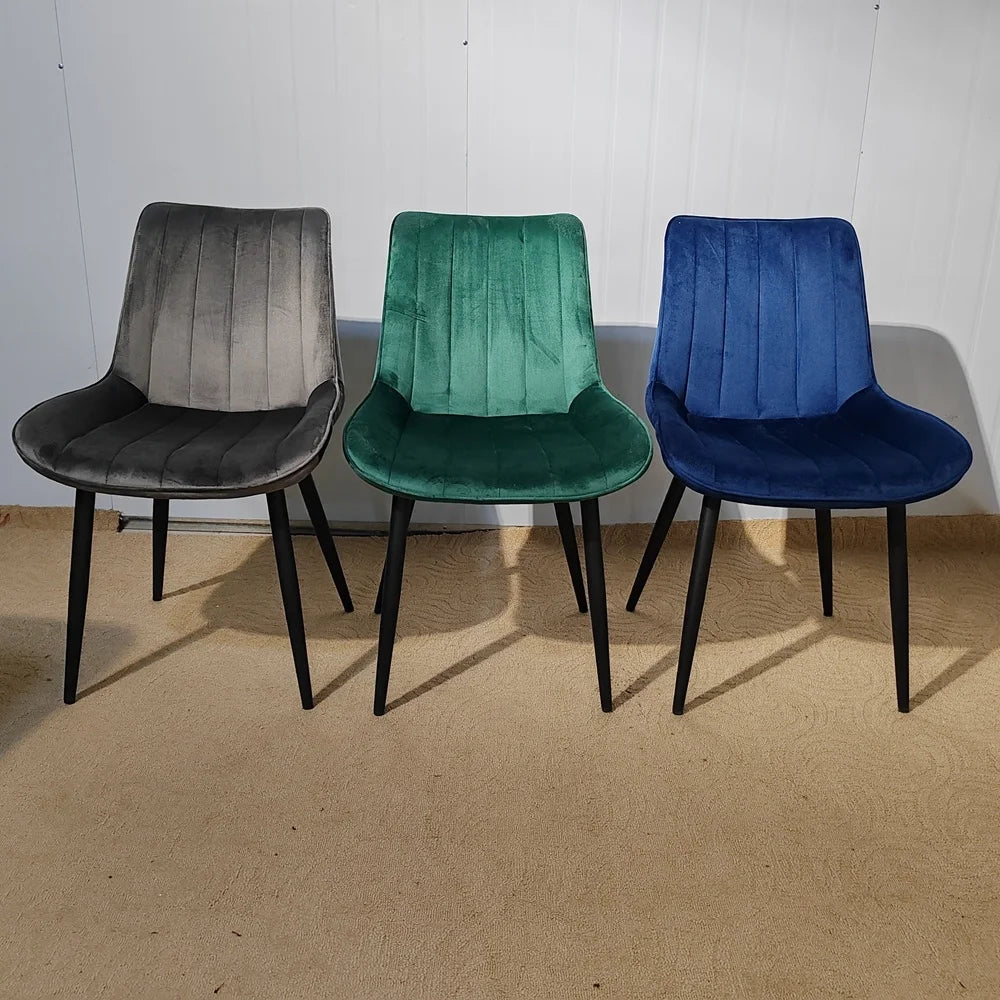 Restaurant Modern Luxury Nordic Dinning Chair Upholstered Velvet Fabric Chairs for Dining Room Table