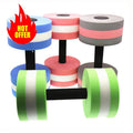 Factory Direct Sale Grey-Red-Grey EVA Foam Dumbbell Aquatic Barbell for Water Aerobic Fitness Weight Loss Swimming Pool Exercise