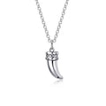 Factory Sale S925 Sterling Silver Rhodium Plated Fangs Pendant Necklace for Men