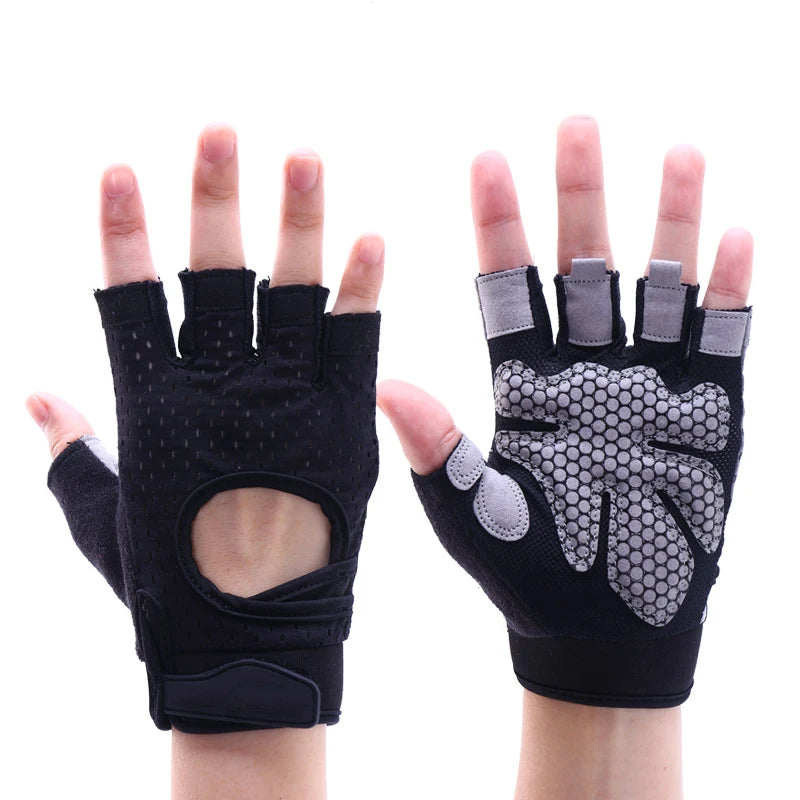 MKAS Silk Screen Printing LOGO Sport Pink Lifting Weight Exercise Workout Gloves Gym Man Women