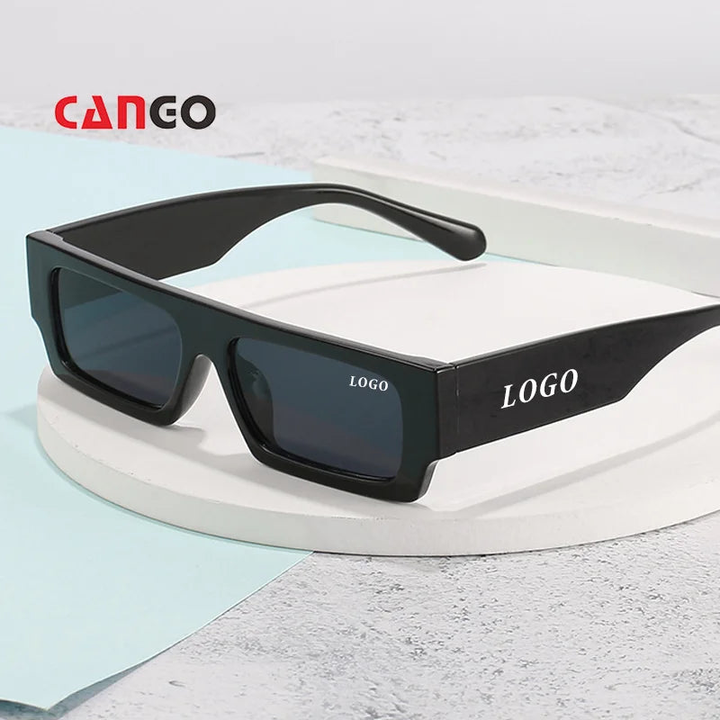 Cango Simple Square Personalized Flat Top Custom Sunglasses logo Glasses Color New Square Frame Sunglasses Wholesale Sunglasses