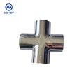 Aohoy Sanitary 304 & 316L Stainless Steel Weld Connection Pipe Fittings 4-Way Cross Tee