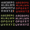 High Quality DIY Accessories Colorful Crystal Rhinestone Letter Patches Applique