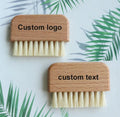 Natural Beewood Bristle Scrub Brush Non-Slip Laser Type for Cleaning Nail Cuticles for Hands and Feet