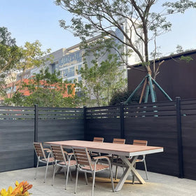 Easy Installation Co-extrusion Fence Outdoor Patio Wood Plastic Composite Fence