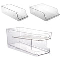 Cheap Double Tier Kitchen Freezer Milk Organizer Beer Beverage Refrigerator Storage Box with Food-Grade PET Plastic T