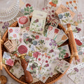 46pcs/box Hand Painted Plant Code Mini Boxed Stickers Guitar Skateboard Decoration Scrapbook Sticker Phone Case Decor